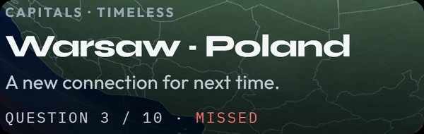 Warsaw, Poland: a new connection for next time